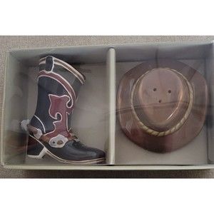 Sonoma WESTERN COWBOY SALT & PEPPER SHAKERS and Spreaders